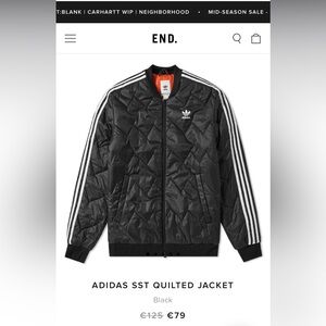 Adidas Black SST Quilted Jacket